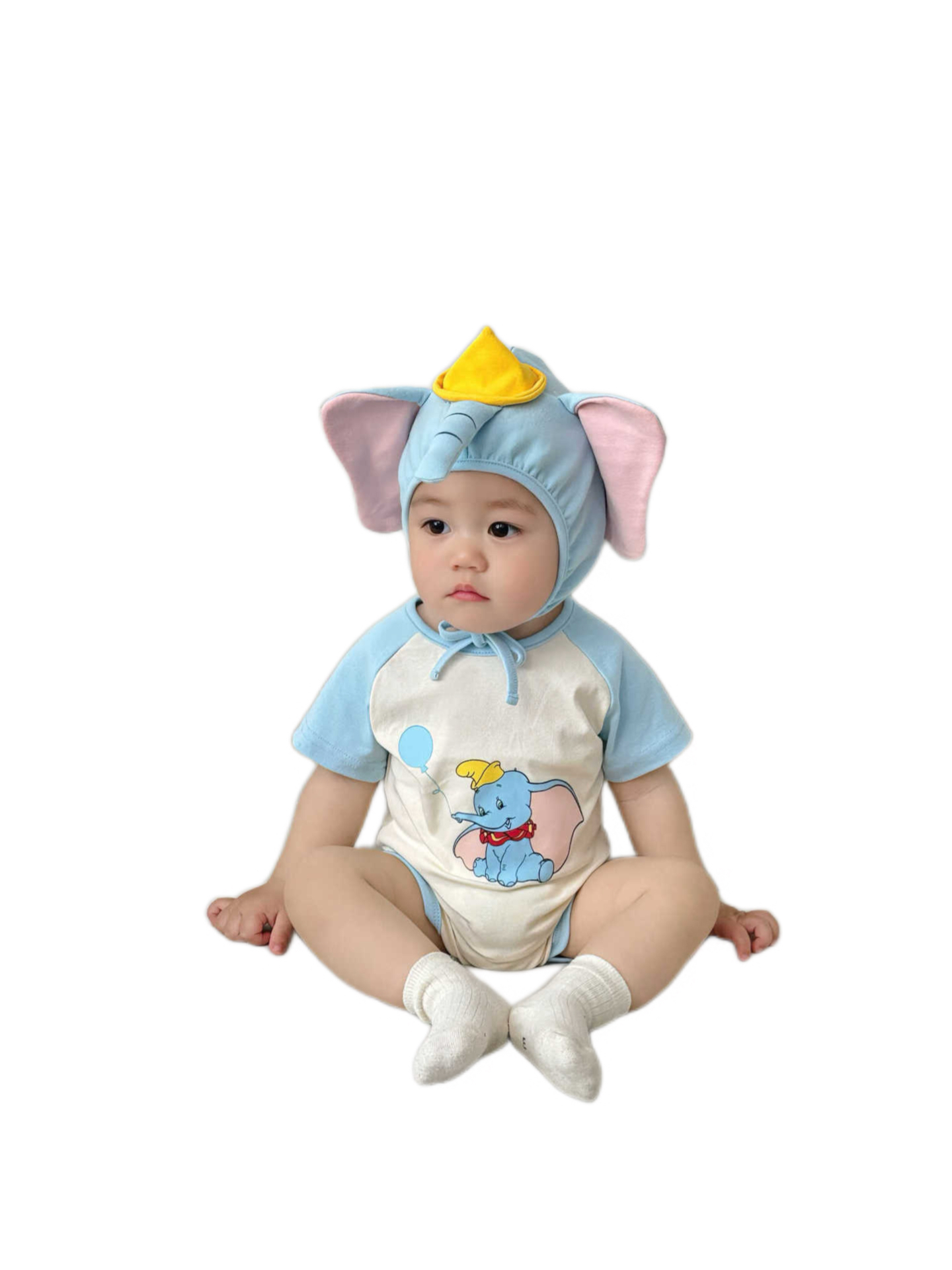 Baby Clothing Elephant - 3D Fil Baskı Bebek Tulumu Şapka