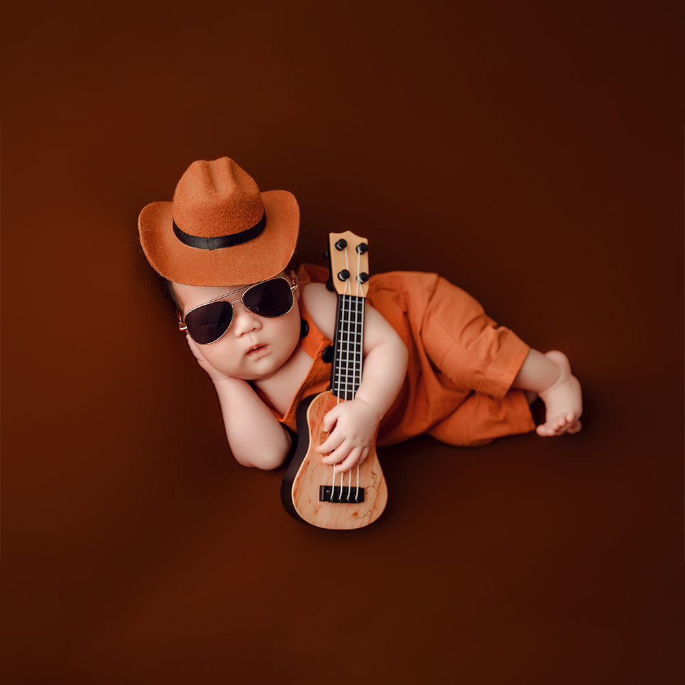 Baby Clothing Sets Boy - Bebekler Fotoğraf Sahne Elbise Tulum Kovboy