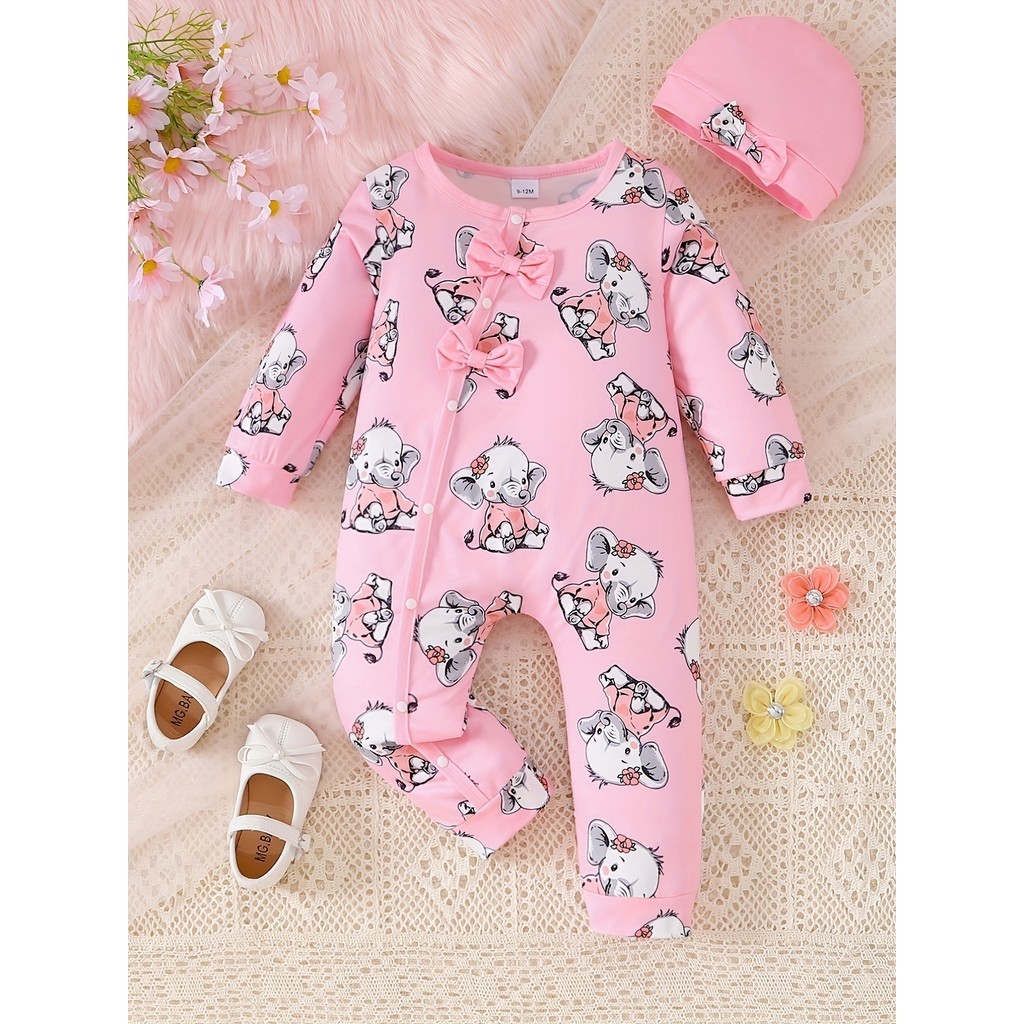 Baby Clothing Elephant - 0-24 Ay Yenidoğan Bebek Kız 2