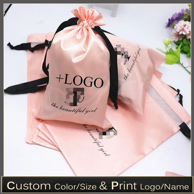 Baby Clothing Bag - 20 adet bebek pembe ipek saten