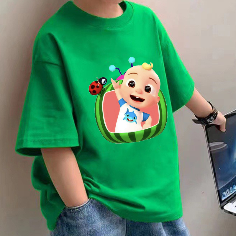 Baby Clothing Girls - Cocomelons Bebek T-Shirt Anime Pamuk Kısa