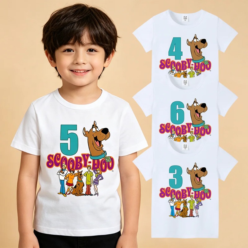 Baby Clothing Sets Boy - Scooby-Doo Doğum Günü Numarası Tee Gömlek