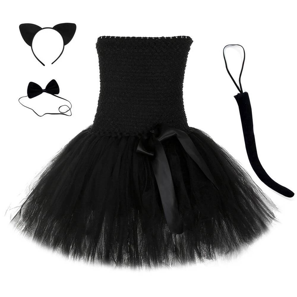 Sevimli Siyah Kedi Tutu Elbise - Baby Clothing Girls incelemesi ve fiyatı